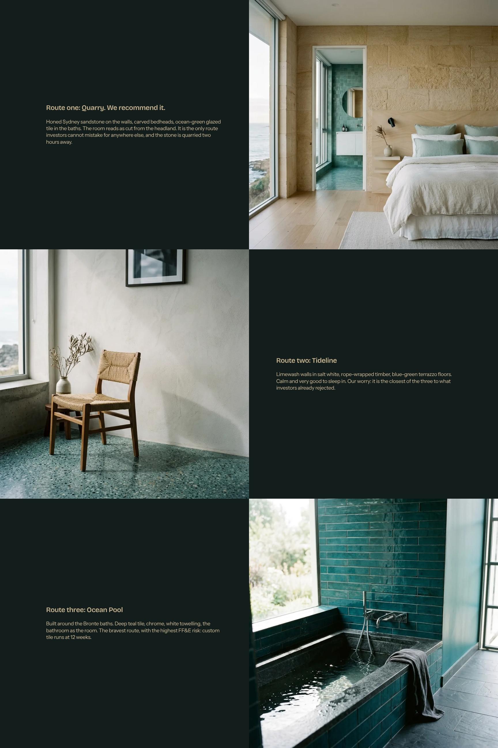 Three Design Routes with Recommendation