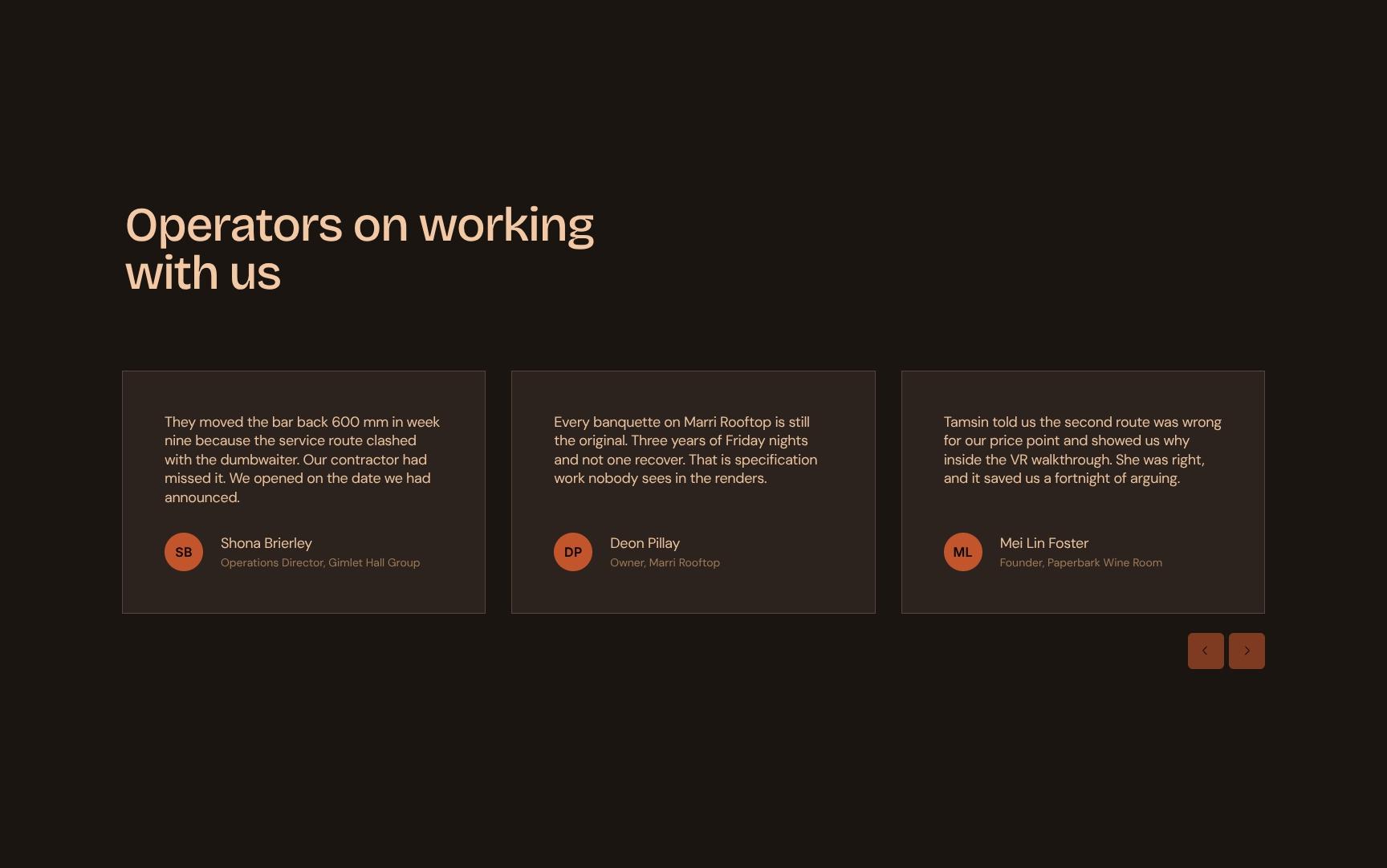 Operator Testimonials and Client Success Stories