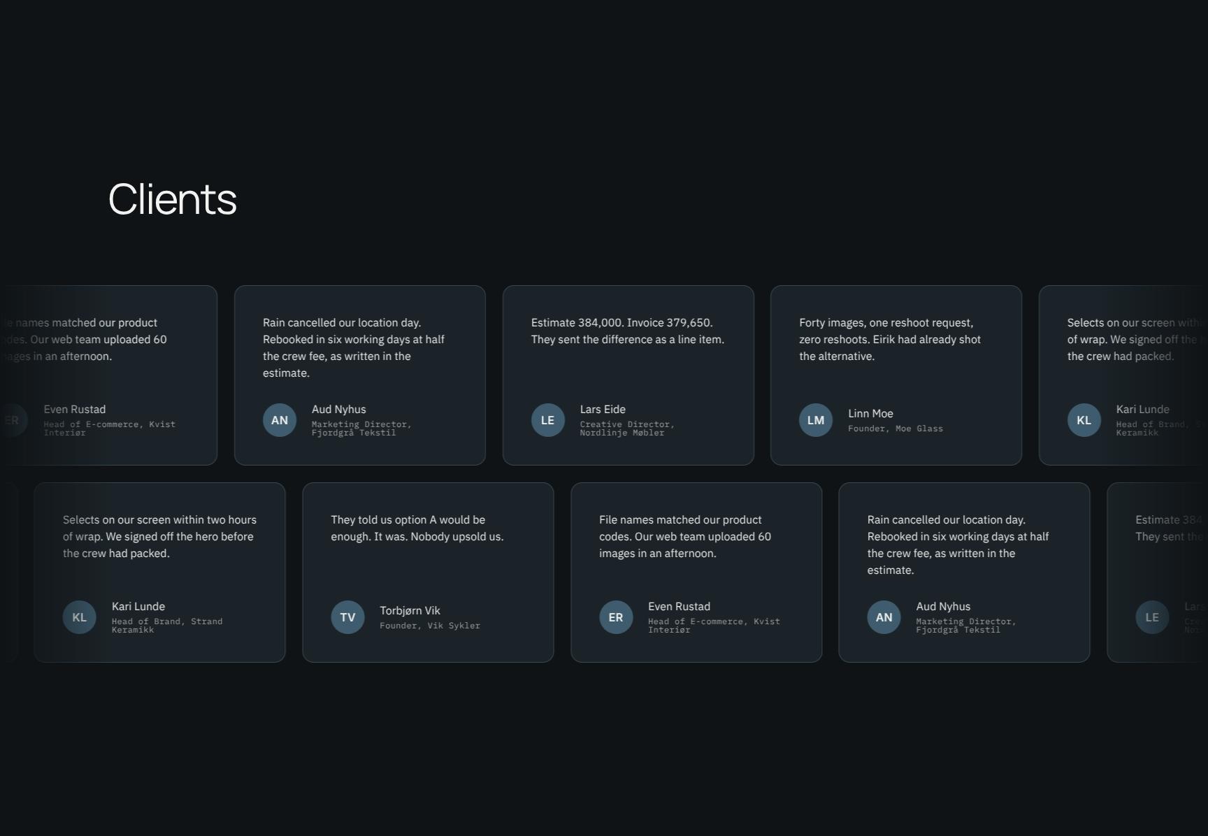 Client Testimonials on Budget Accuracy and Reliable Delivery