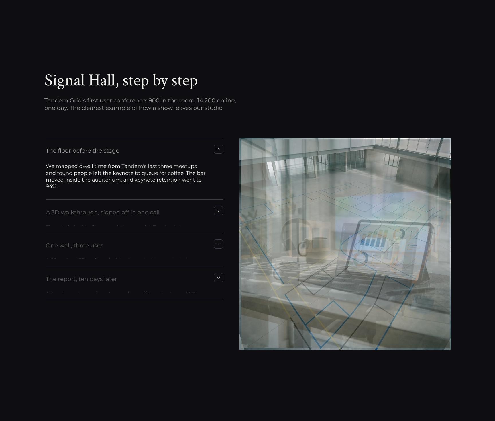 Étude de cas Signal Hall : le déroulé pas à pas