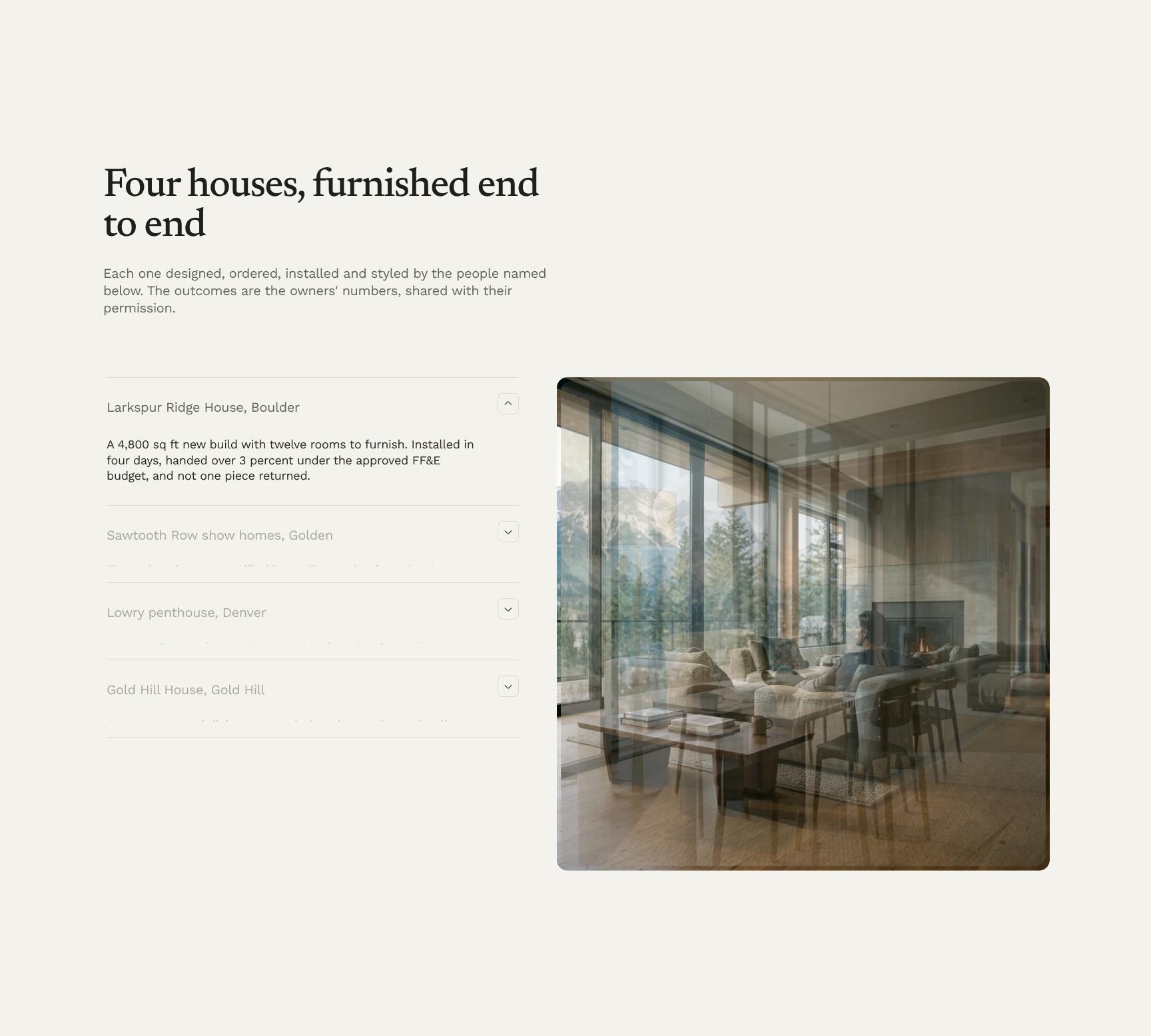 Portfolio of Furnished Homes & Owner-Verified Results