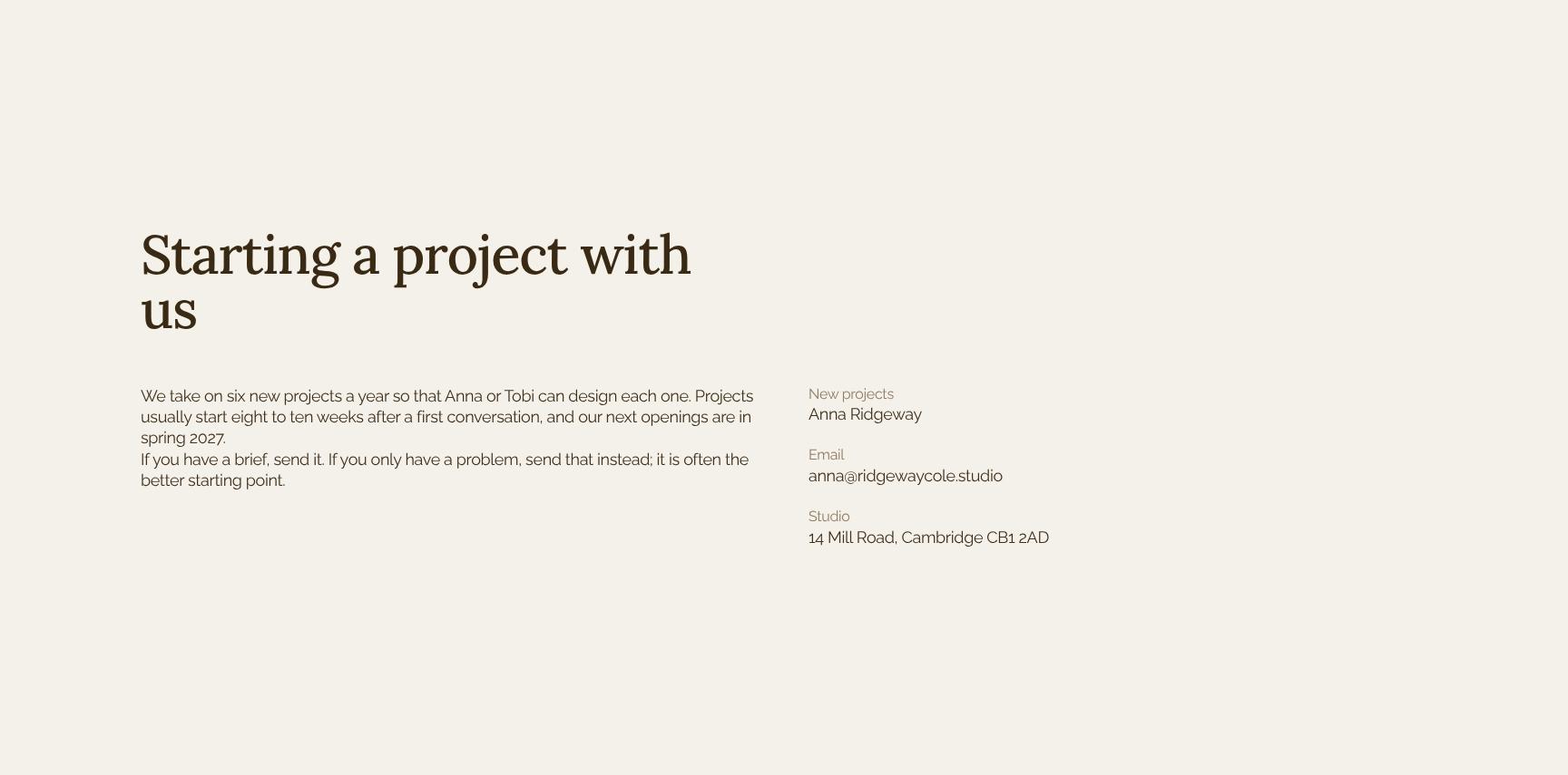 Starting a Project: Capacity, Lead Times and Availability