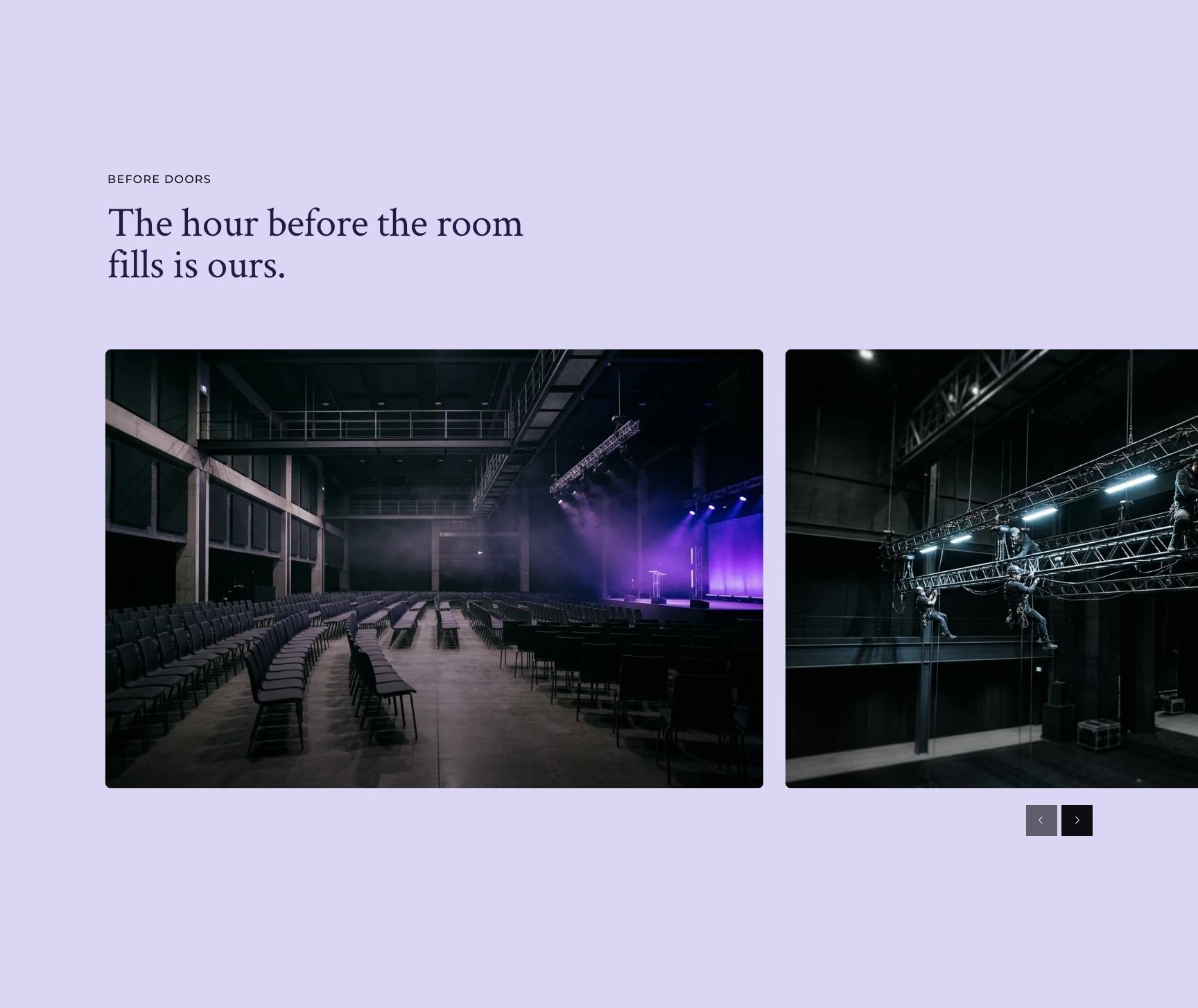 Galerie des coulisses du montage