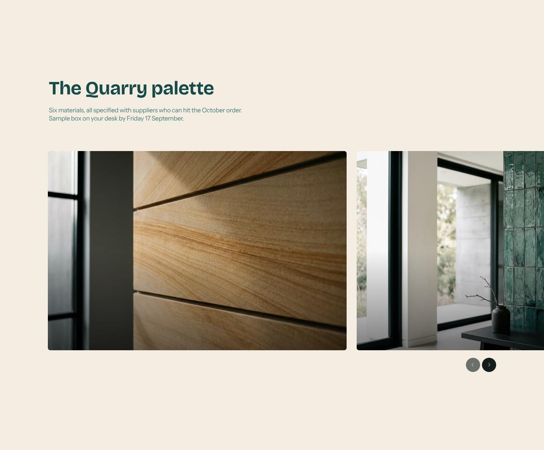 Quarry Material Palette Gallery