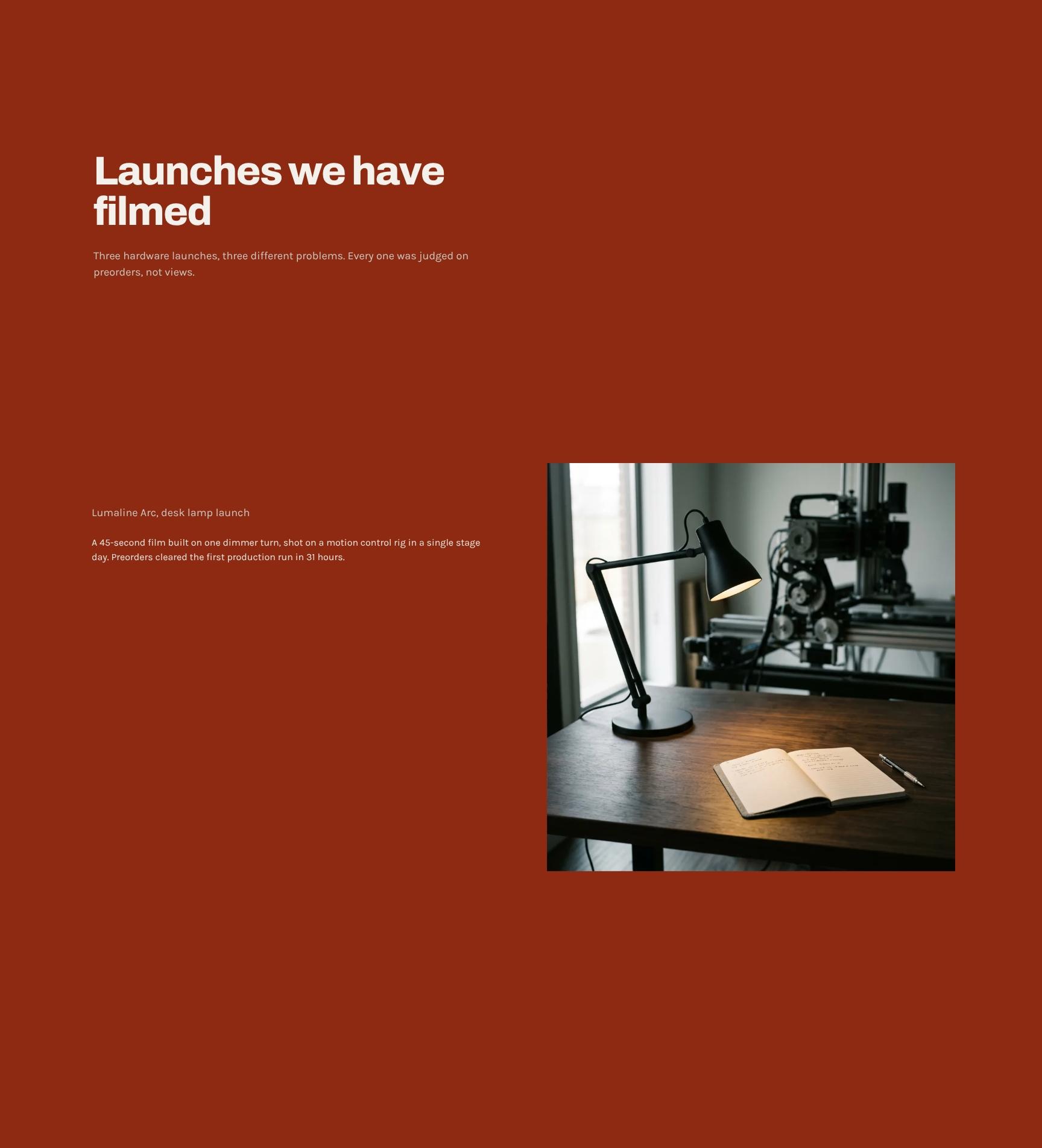 Hardware Launch Case Studies and Portfolio Results