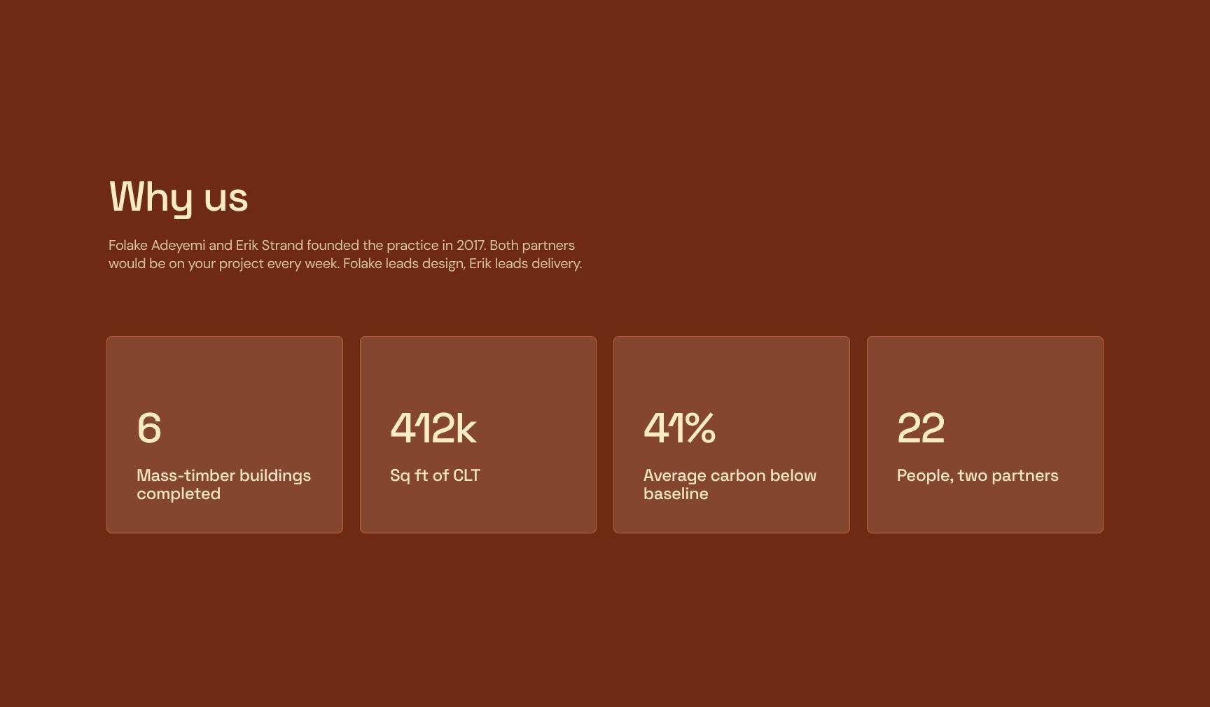 Why Us: Founding Partners Hands-On Every Week