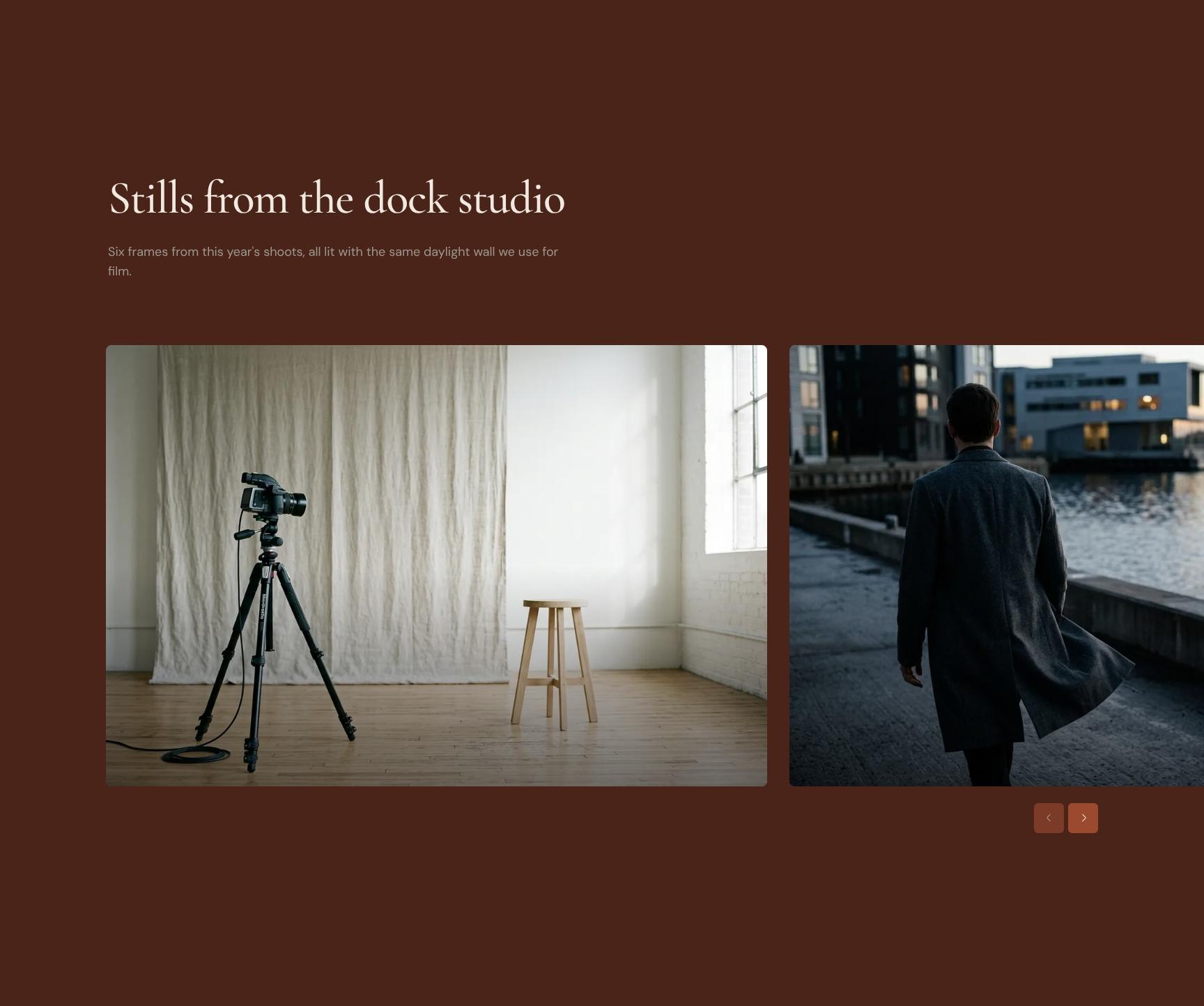 Galerie photo : images du studio sur les quais