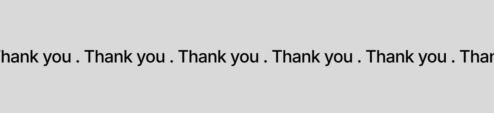 Closing Thank You & Final Impression