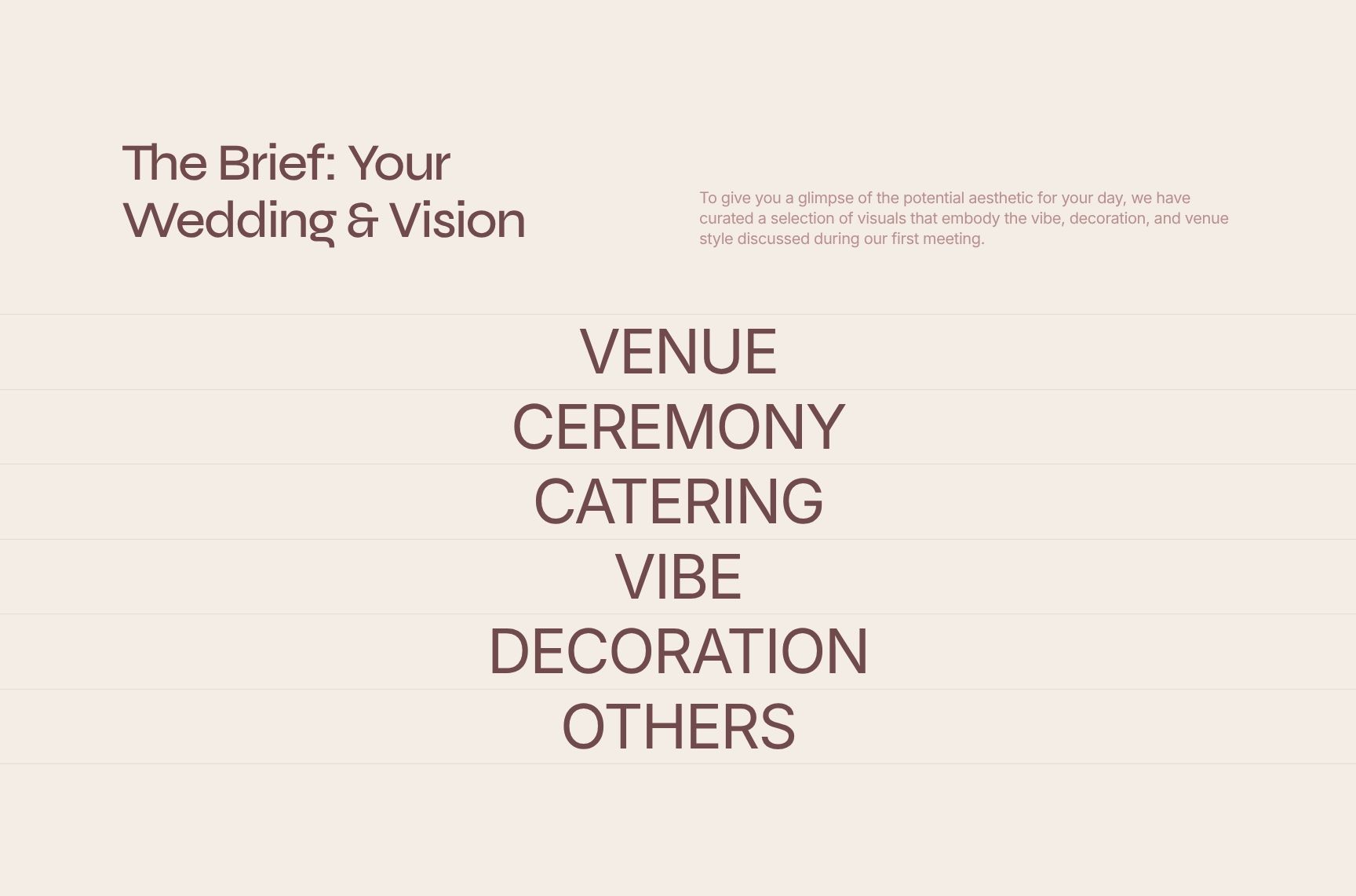 Personalized Event Brief & Mood Board