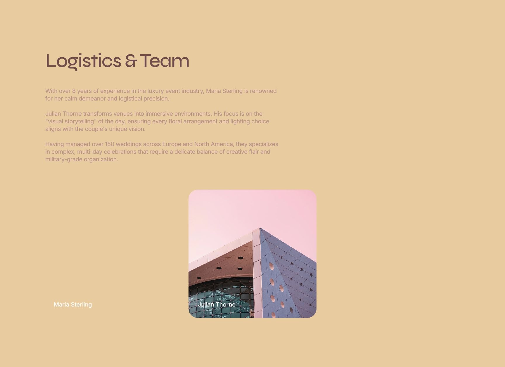 Expert Wedding Planning Team Profiles