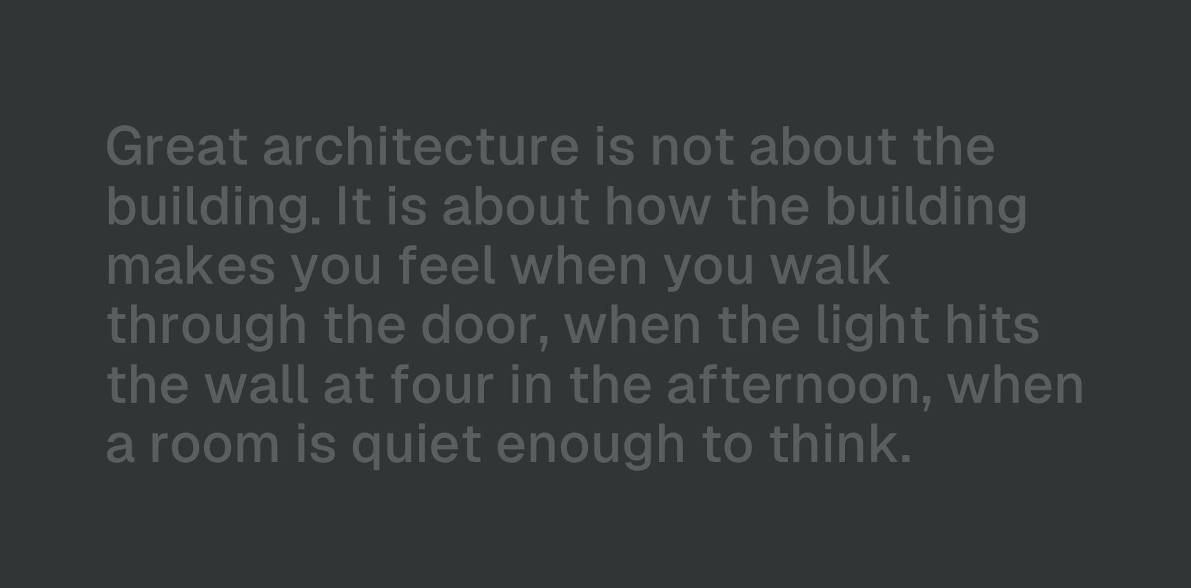 Architectural Philosophy & Client Experience Promise