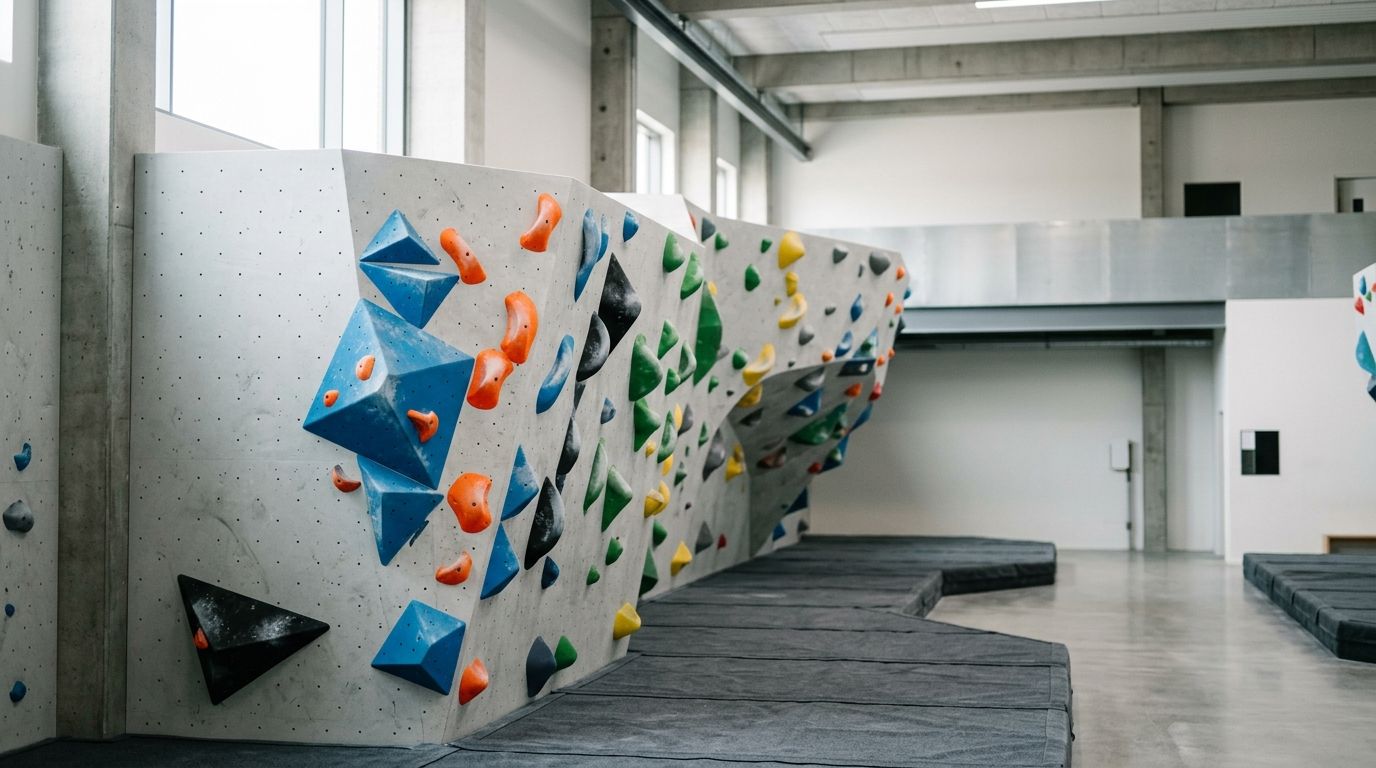 Indoor bouldering wall