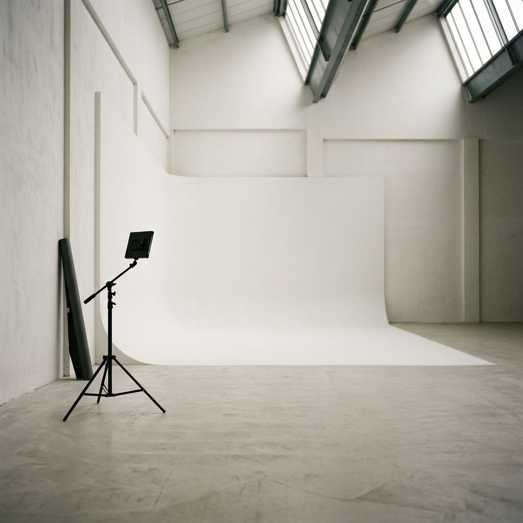 Photography stage under north rooflights