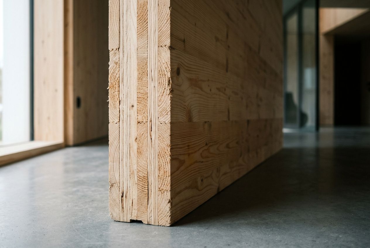 Pine CLT panel edge