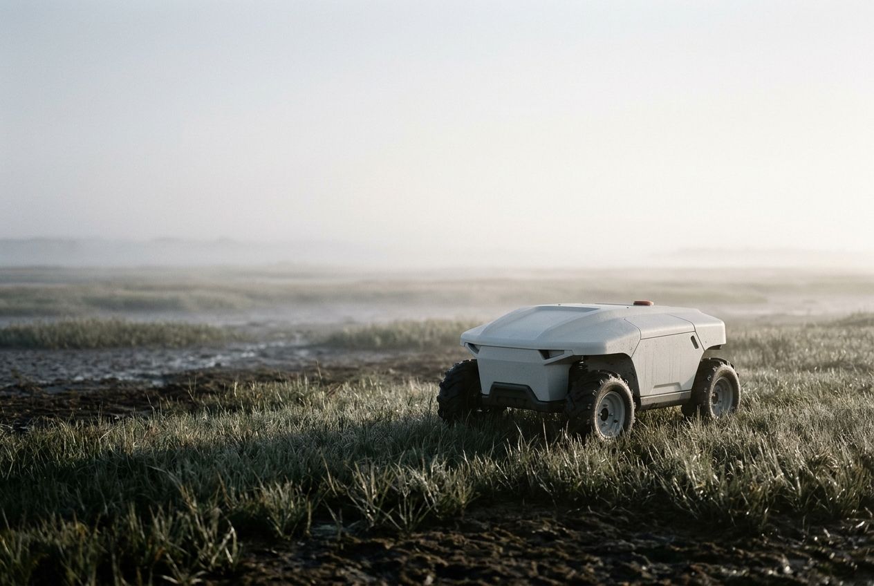 Field robot on a salt marsh