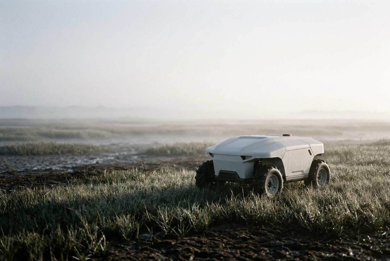 Field robot on a salt marsh