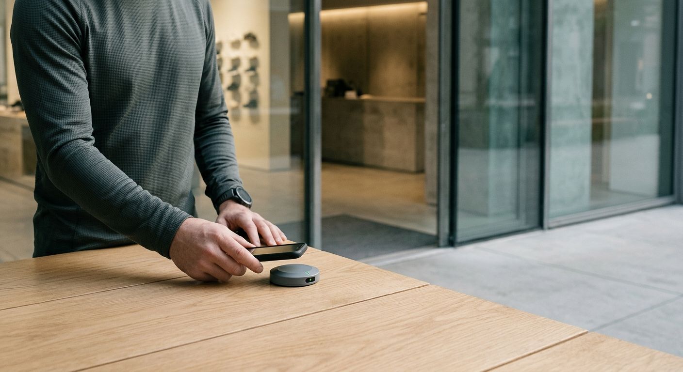 Runner checking in with a phone