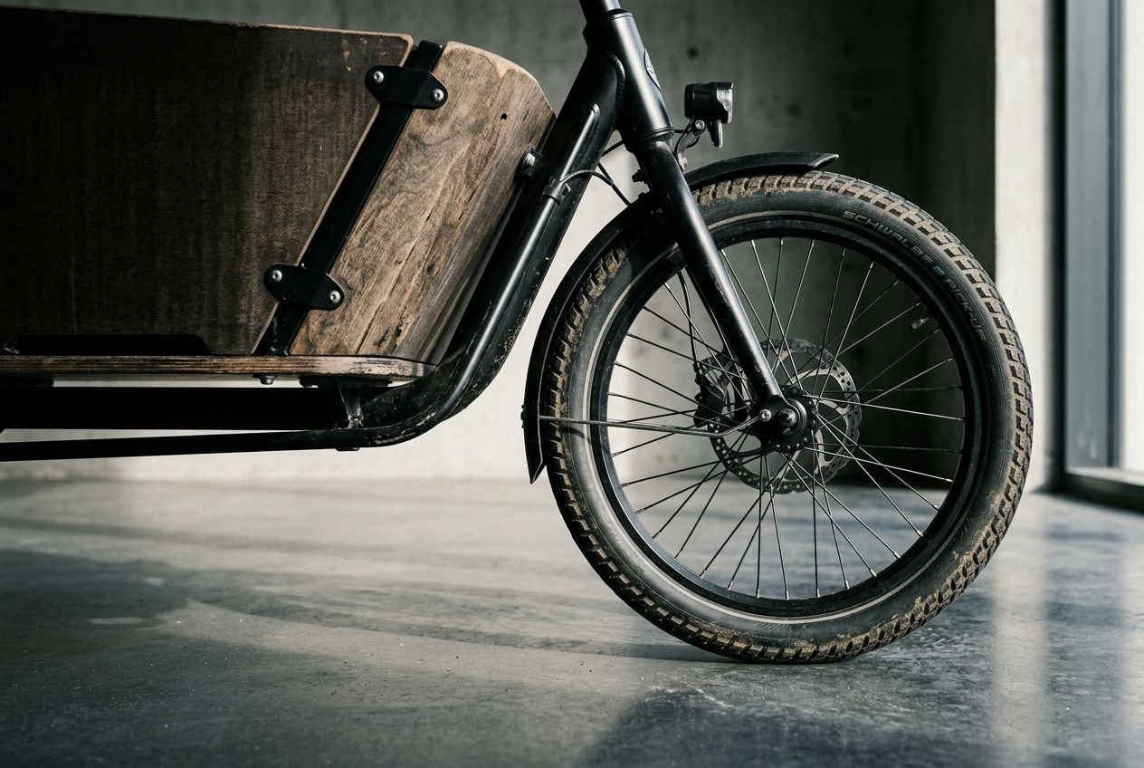 Cargo bike front box detail