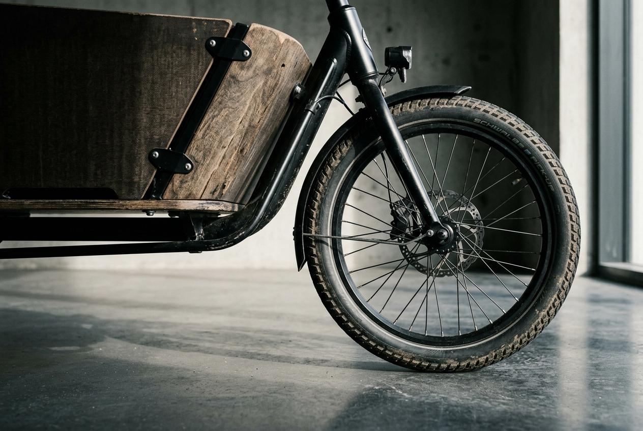 Cargo bike front box detail