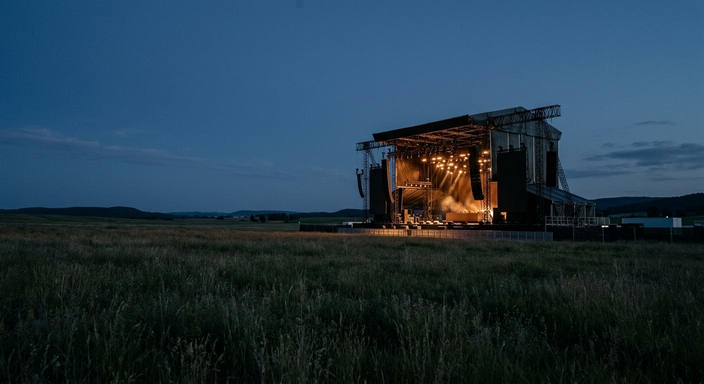 Main stage at blue hour