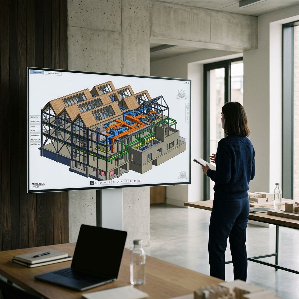 Federated building model on a studio screen