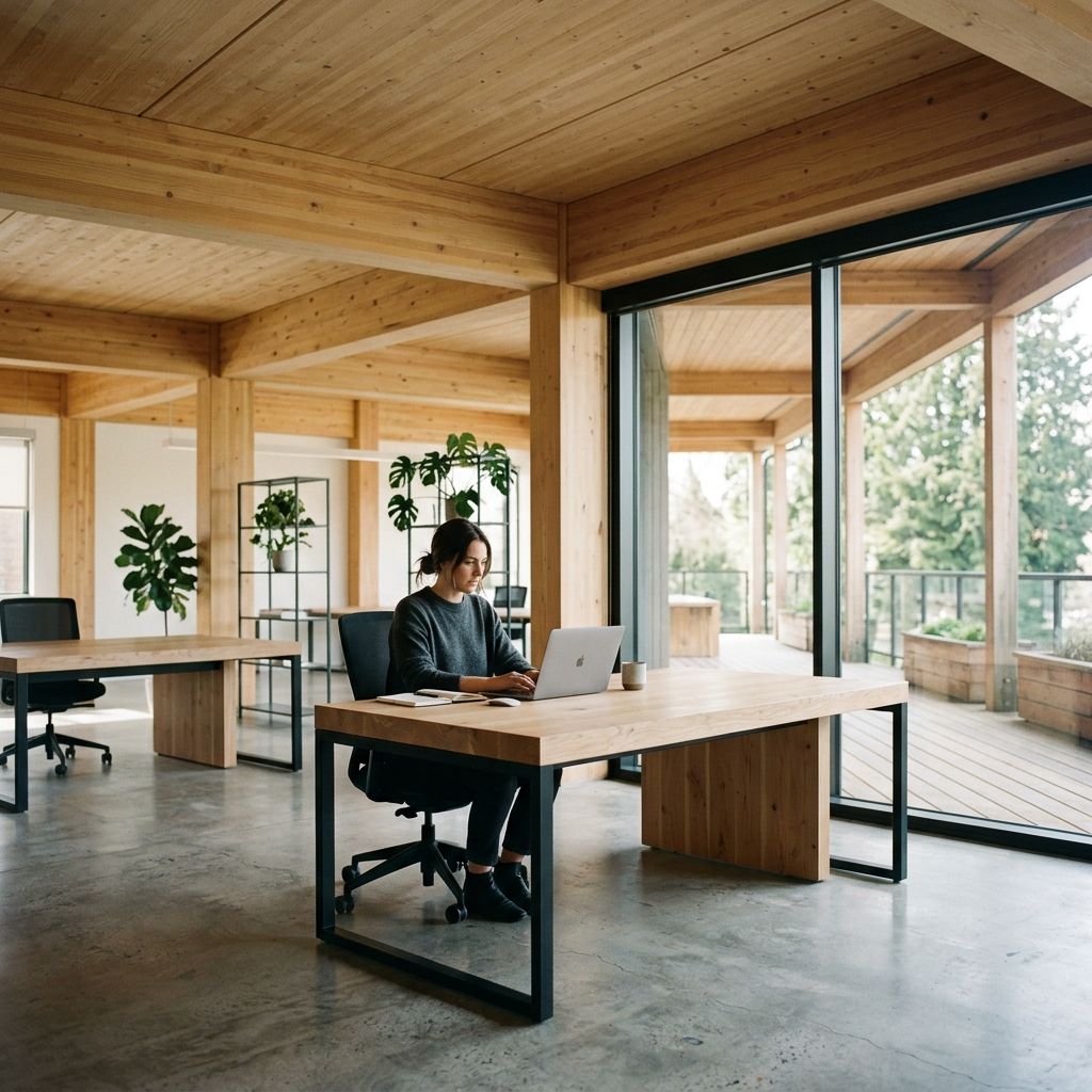 Exposed CLT workplace floor