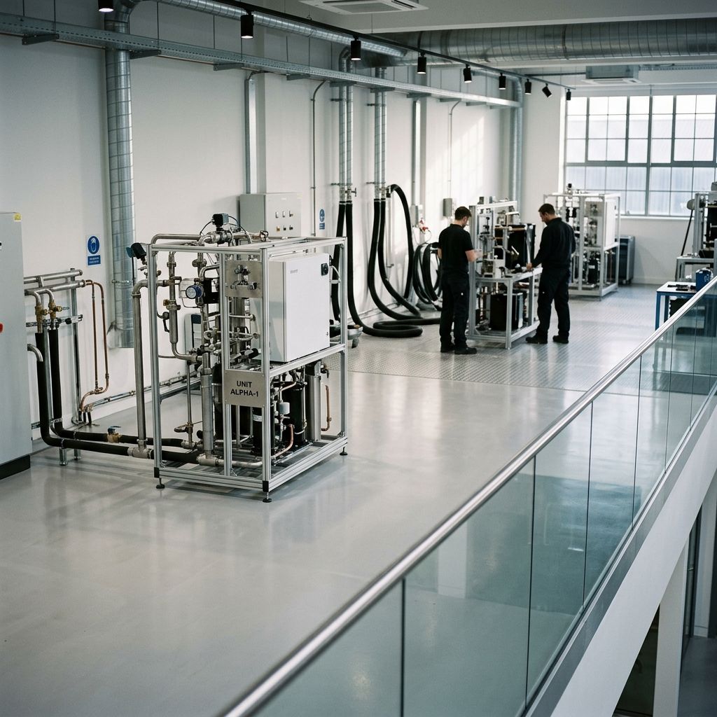 Test lab seen from the viewing gallery