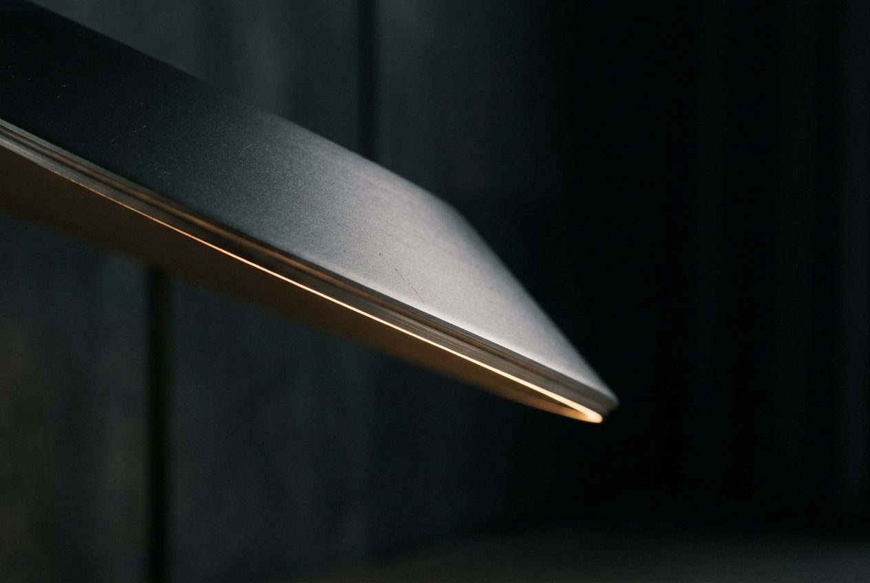 Lamp shade edge in warm light