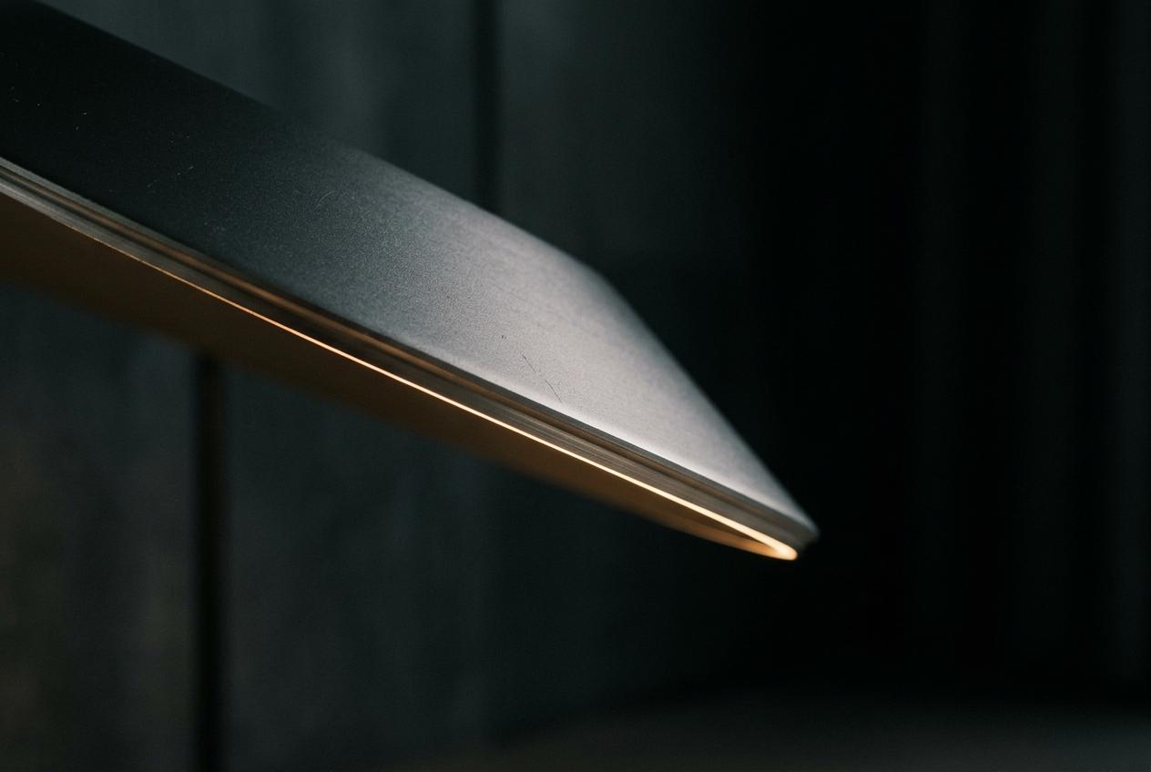 Lamp shade edge in warm light