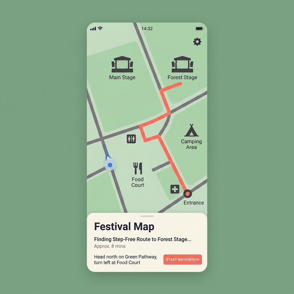 Accessible festival site map
