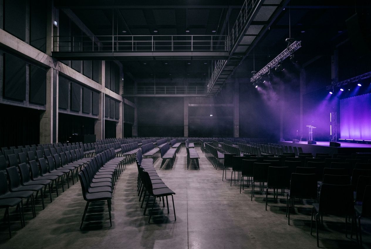 Empty hall before doors