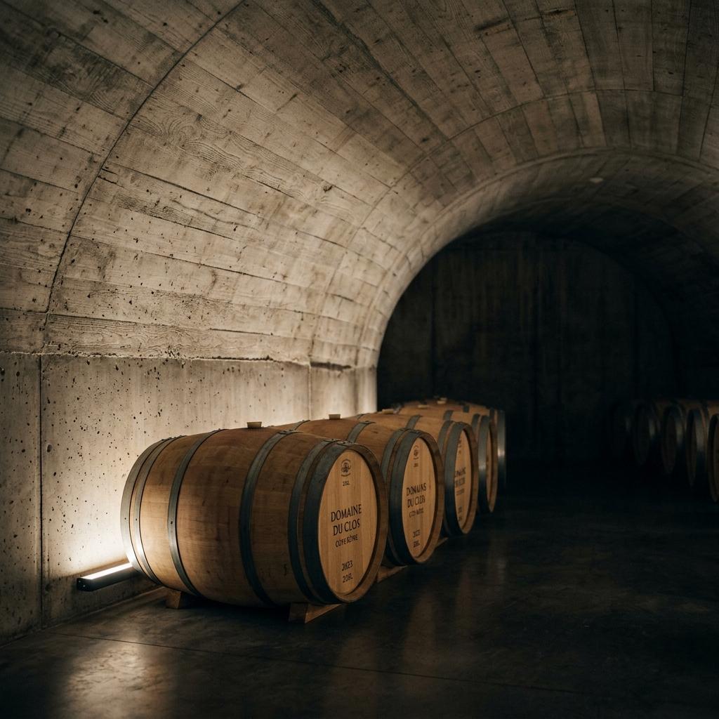 Barrel cellar under a concrete vault