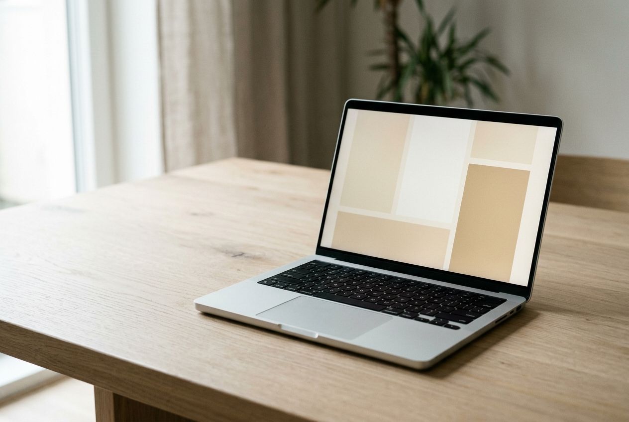 Laptop with a reading layout