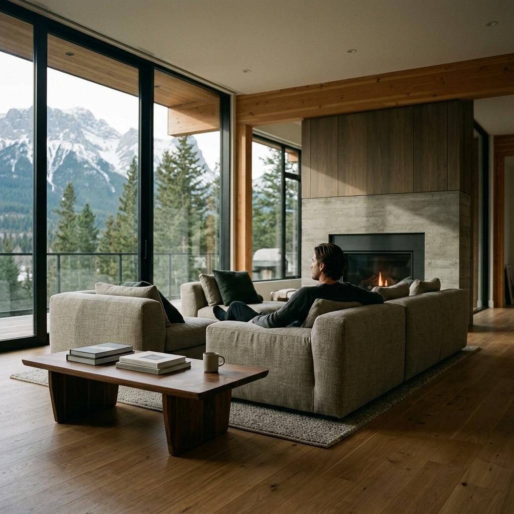 Living room at Larkspur Ridge House