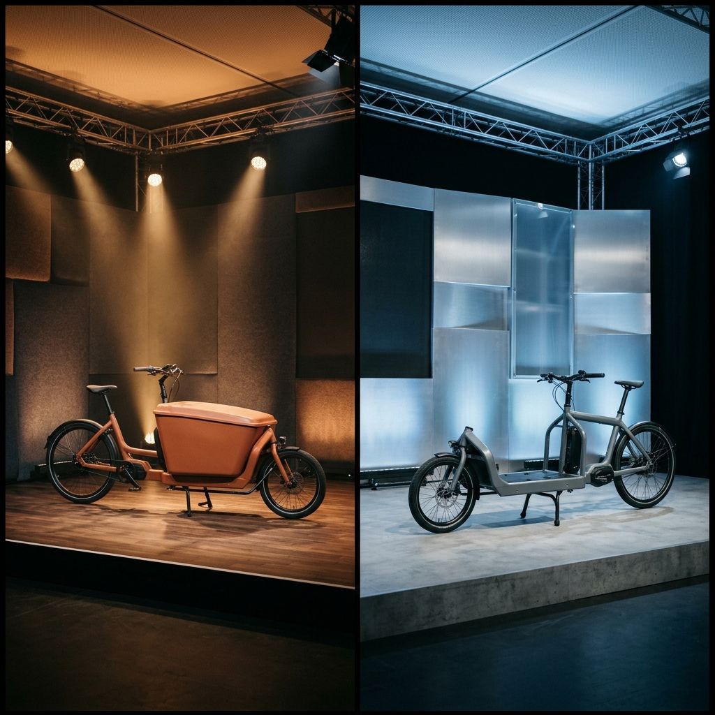Two event stages with cargo bikes
