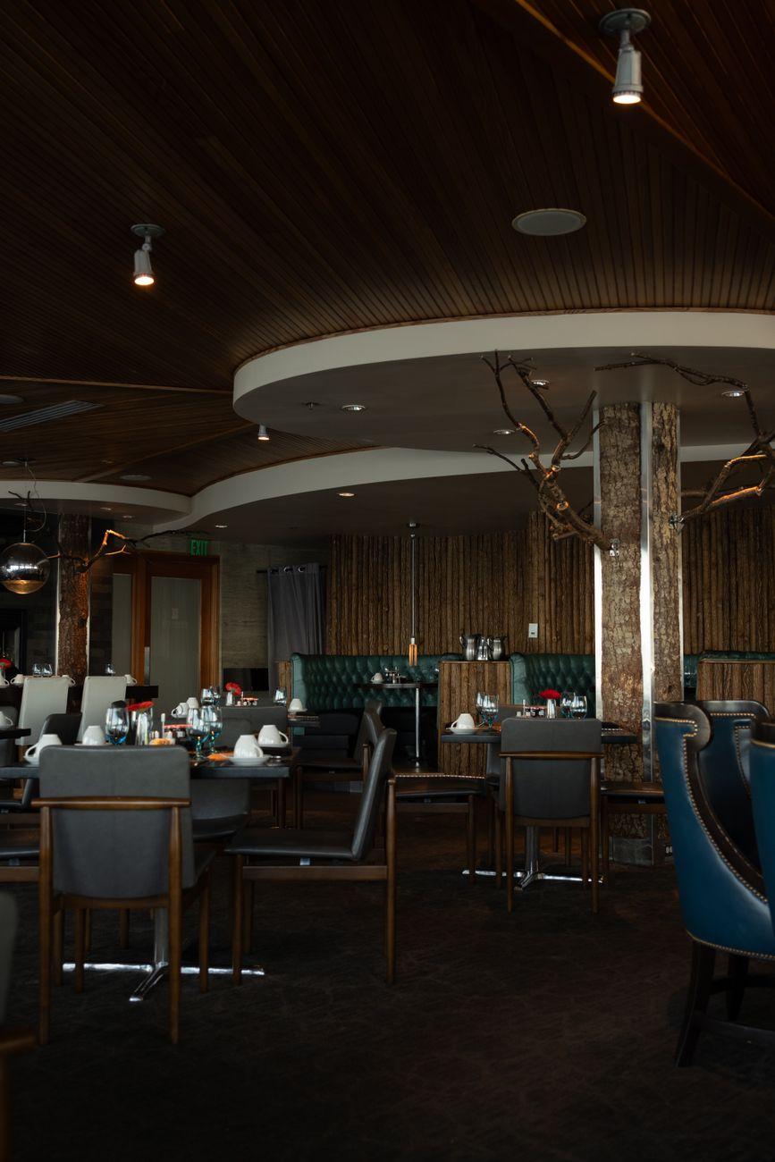 Modern restaurant dining room