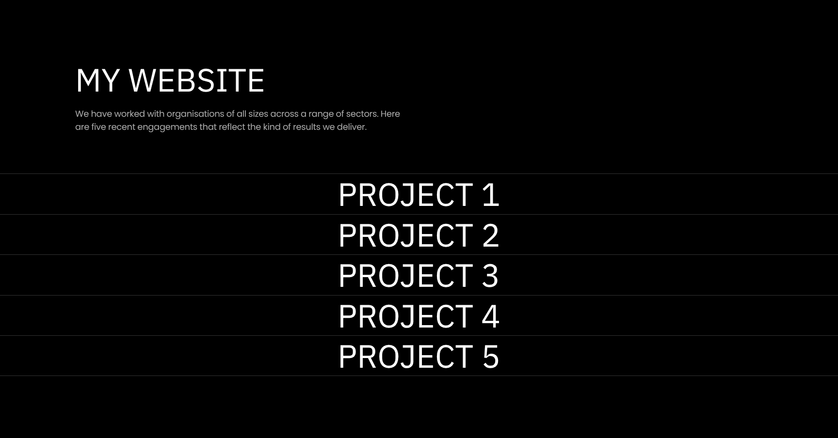 Portfolio Showcase with Recent Client Results