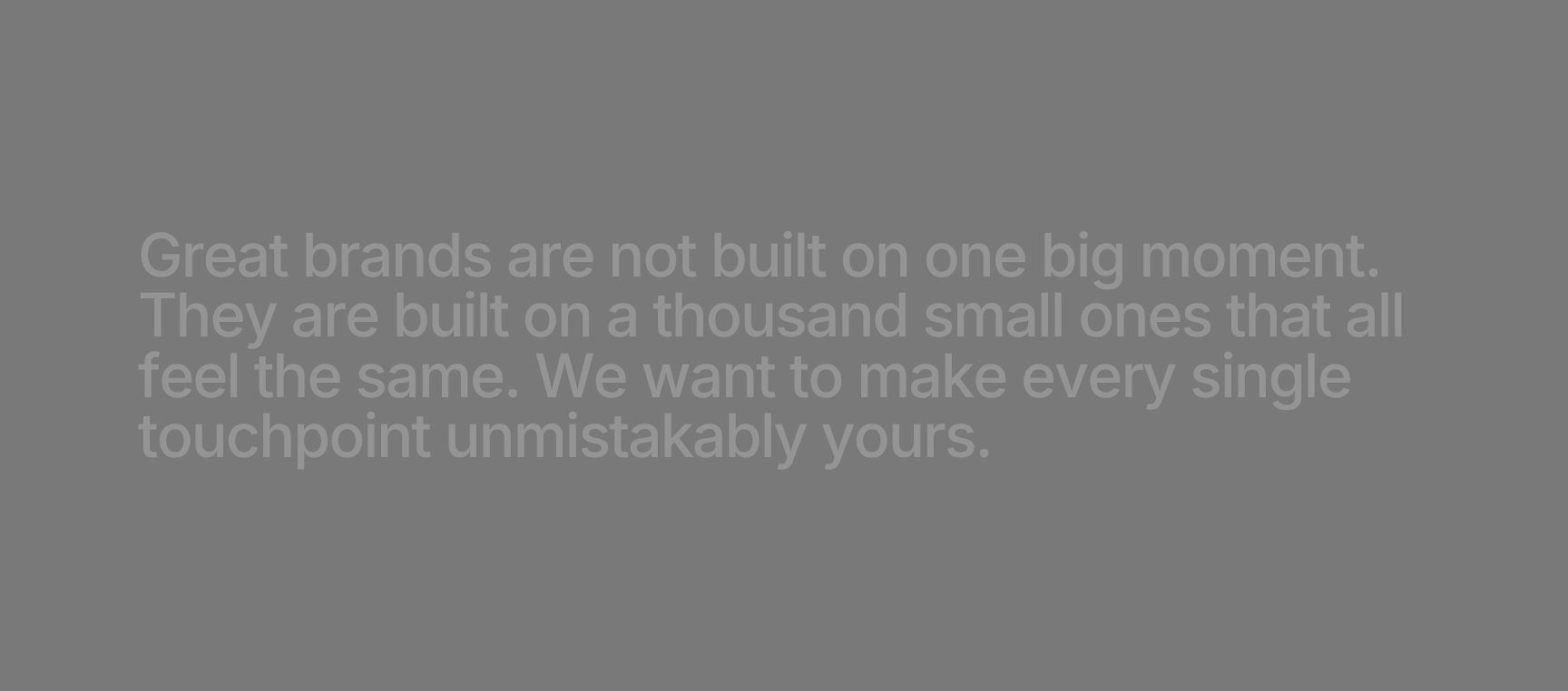 Brand Philosophy & Core Values Statement