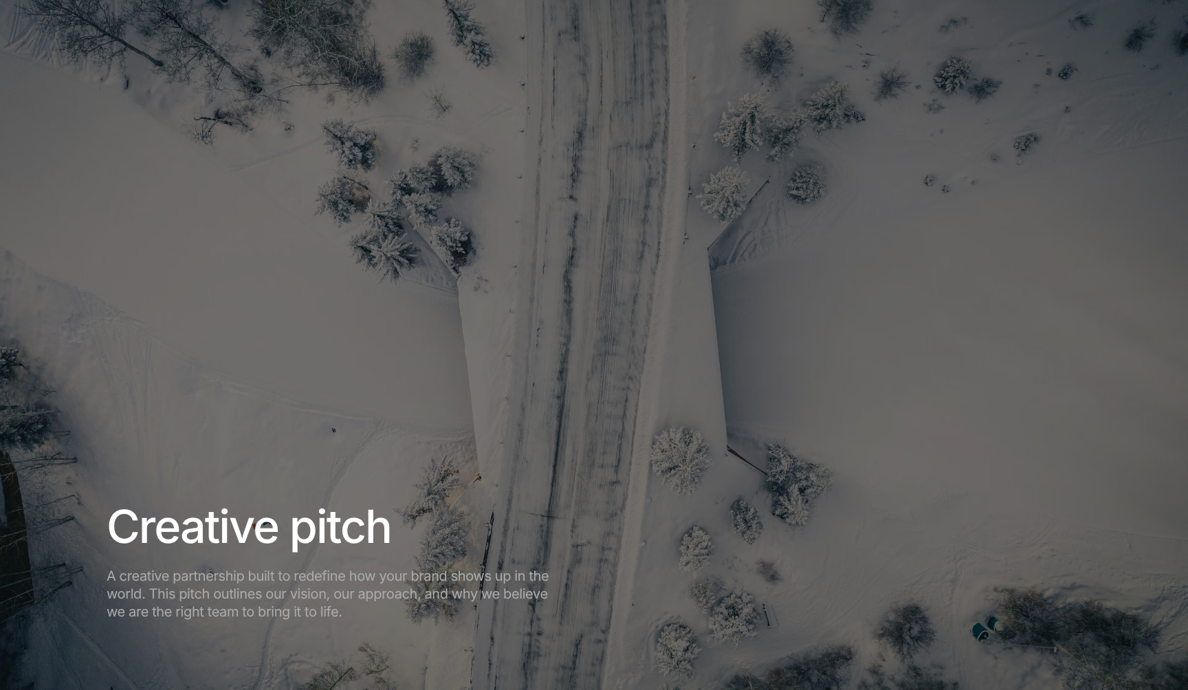 Opening Statement & Creative Partnership Pitch